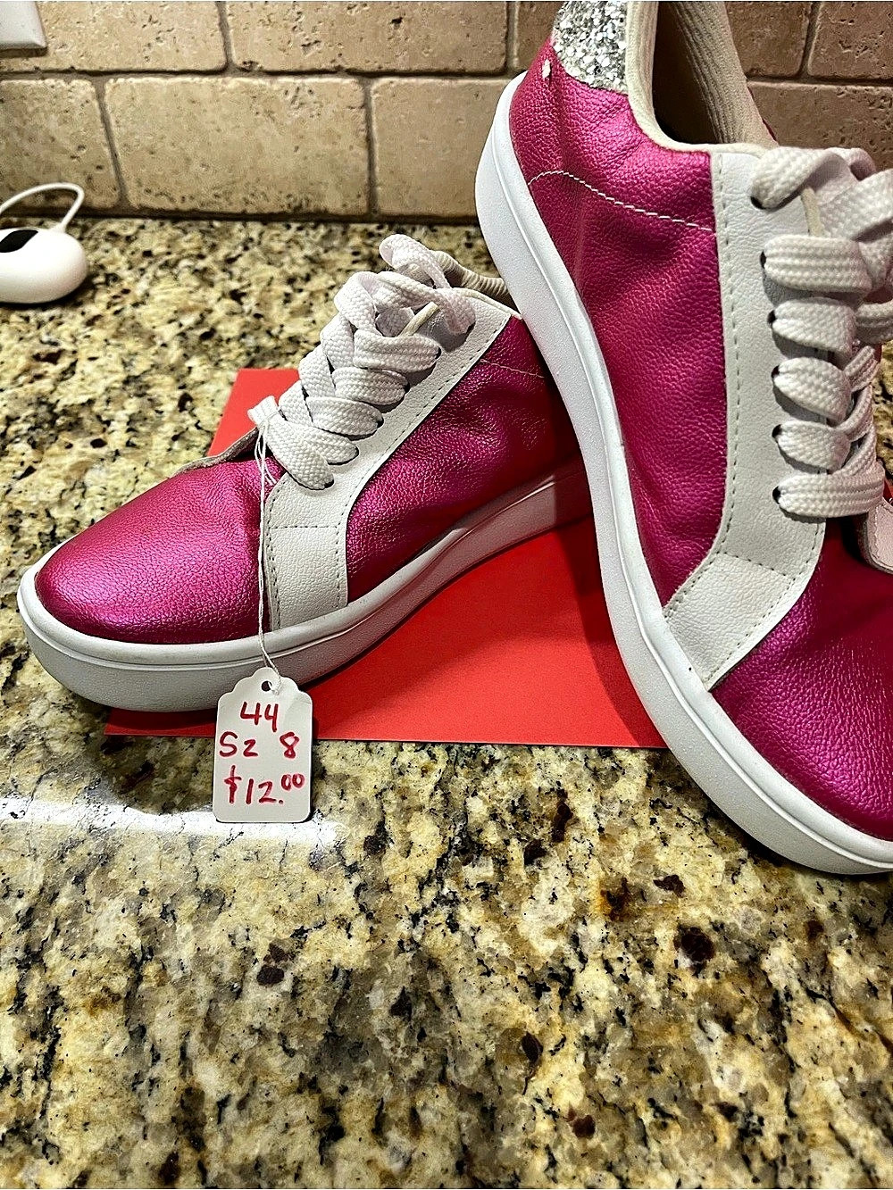 Pink & White Sneakers US 8 NWT